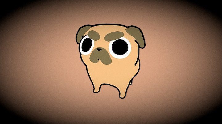Pug 3D Model
