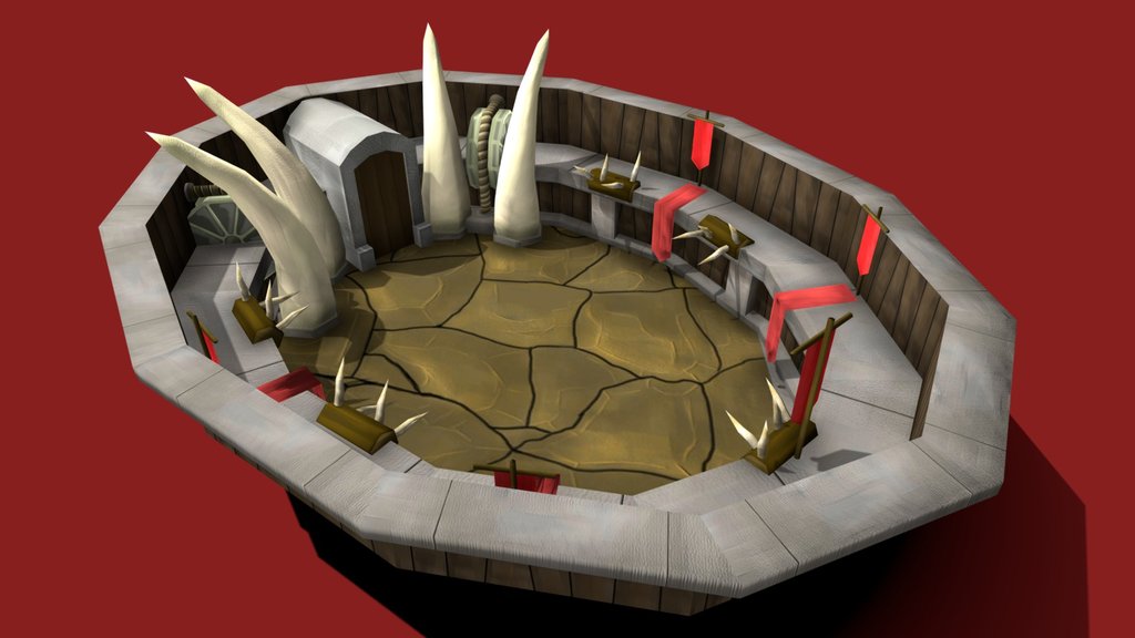 Gladiators Low Poly Arena (small version)