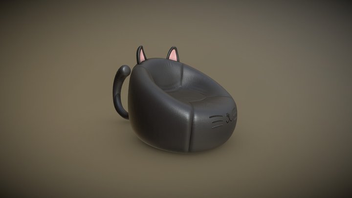 Cat beanbag 3D Model