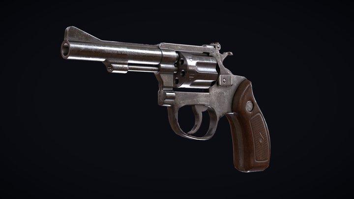 Smith & Wesson Revolver 3D Model