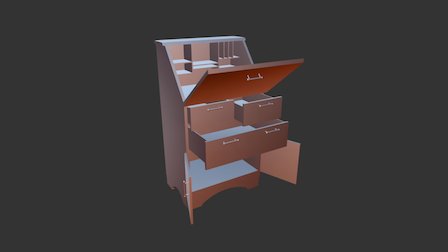 Secretary Desk 3D Model