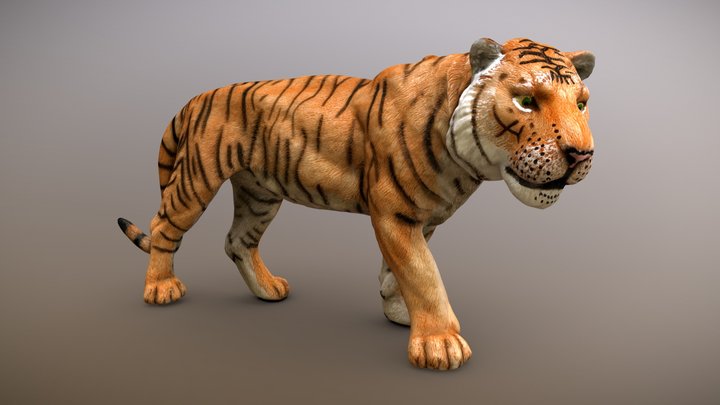 Tiger figure 3D Model