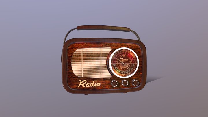 Retro radio zenith 3D Model