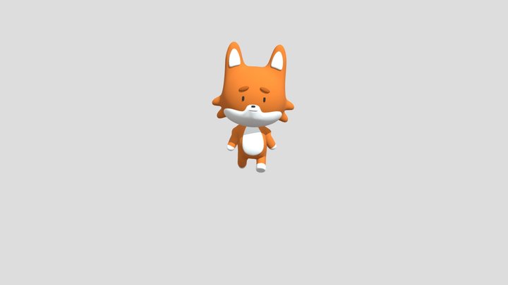 Cute fox 3D Model