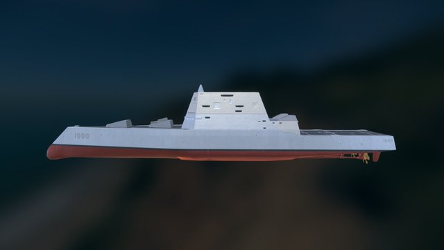 USS Zumwalt DDG-1000 3D Model