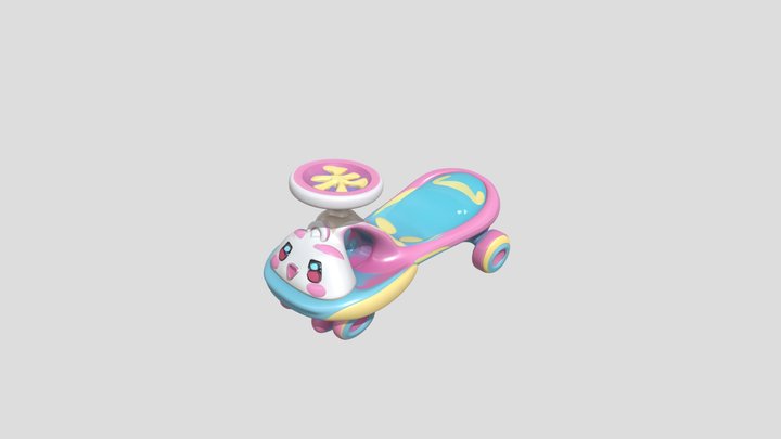 Kids Swing Car Toy Cute 1 3D Model