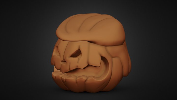 Halloween Trumpkin for 3D print 3D Model