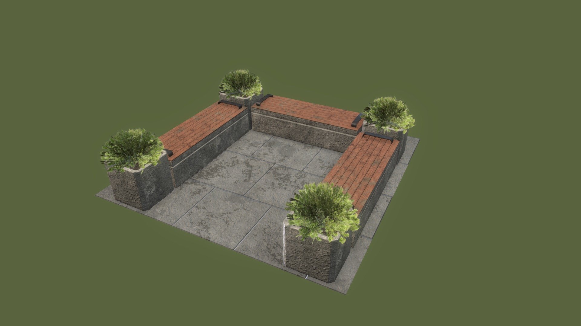 Urban Bench Download Free 3D model by Igor_K. [66fb600] Sketchfab