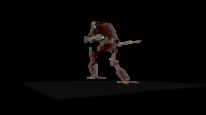 Character (Mech) Walkcycle 3D Model