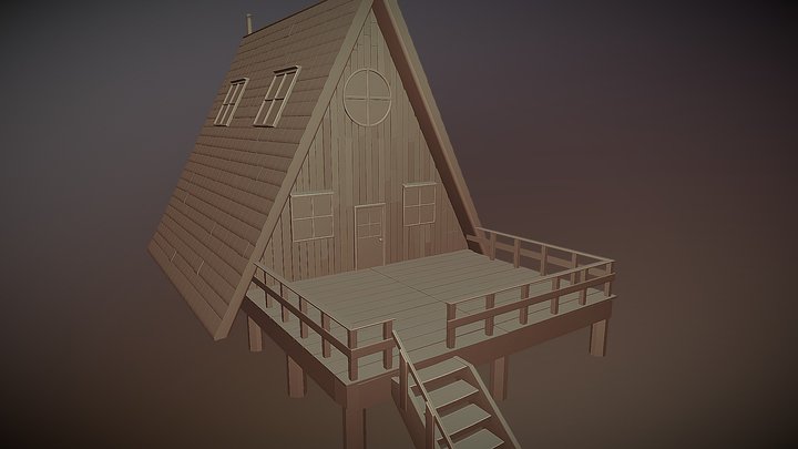A Frame Cabin 3D Model