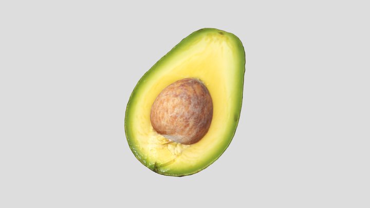 3D Scan - Avocado Half 1 3D Model