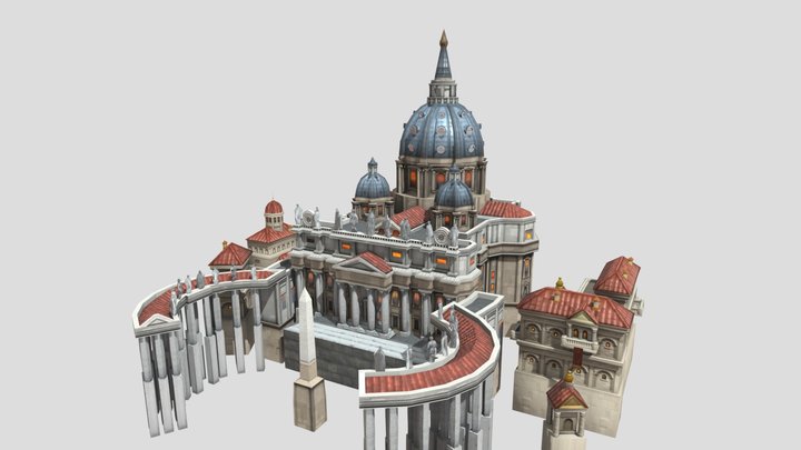 St Peters Basilica - Game Ready Asset 3D Model