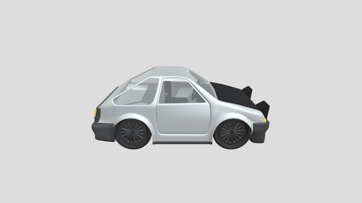 Cartoon Car Toyota AE86 3D Model