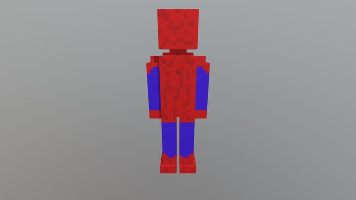 MineCraft Spiderman 3D Model