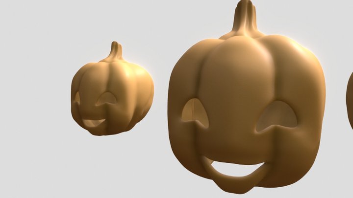 Cute Pumpkin Mask 3D Model
