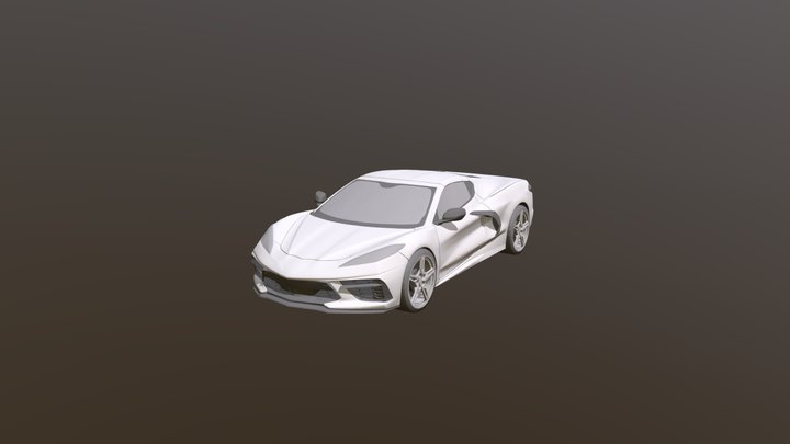 2020 Corvette Stingray Z51 (C8) 3D Model