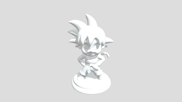 Chibi Goku 3D Printable Figure 3D Model