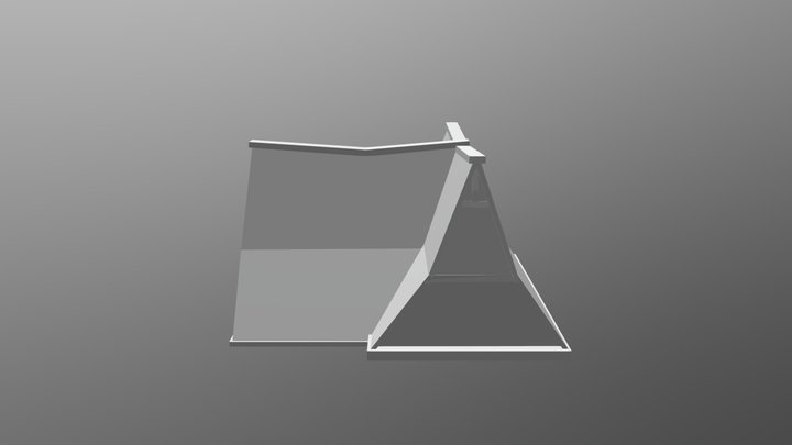 Toon Roof Blank OBJ TEST 3D Model