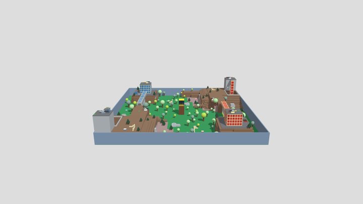 стеклянные дома 3D Model