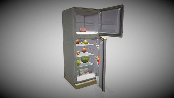 Old Fridge 3D Model