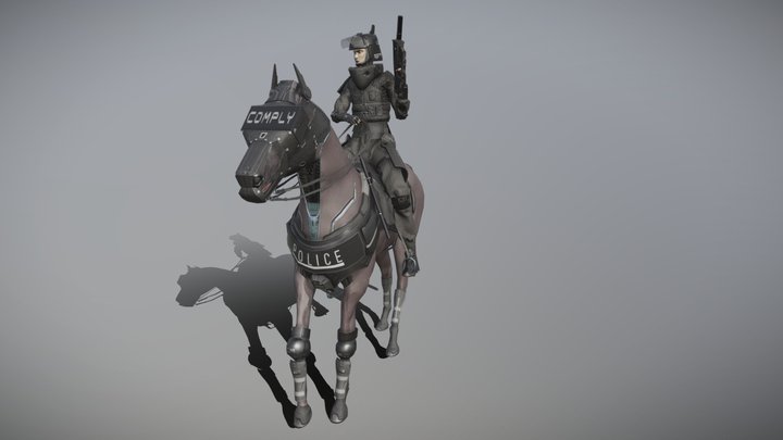 Cyberpunk Police Cavalry (RCPD C-Unit) 3D Model