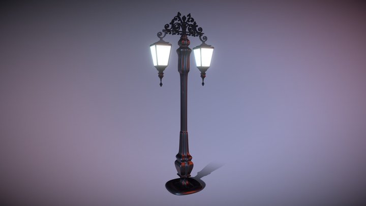 Victorian Style Lamppost 3D Model