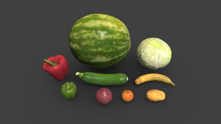 FREE | Fruits and Vegetables Pack (CS2) 3D Model