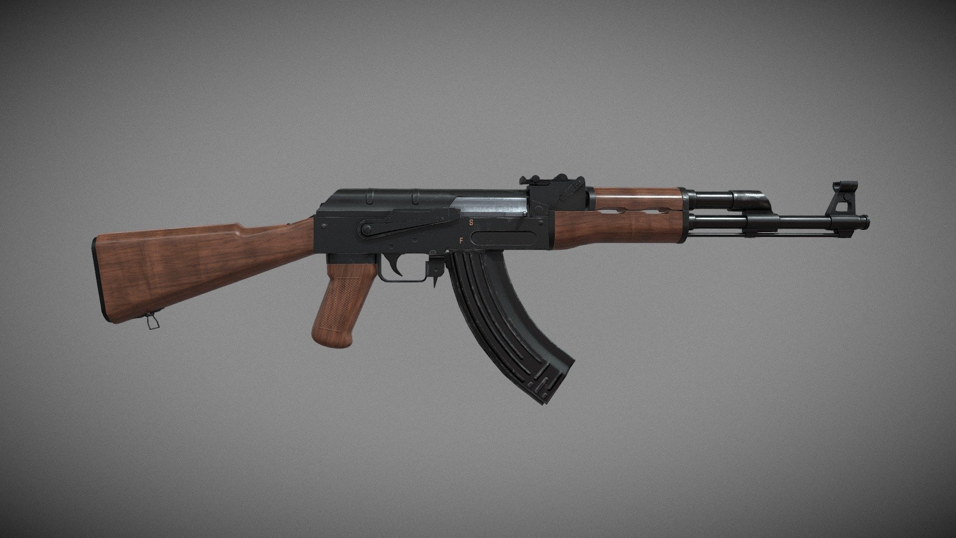 AK-47 Rifle - Weapon - 3D model by Jimmy Bui (@jimmybui) [67070b2 ...