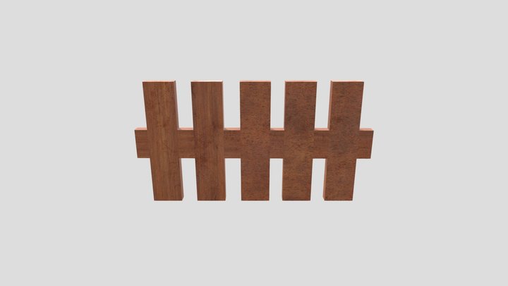 wooden fence 3D Model