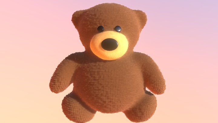 Chonky Teddy Bear 3D Model
