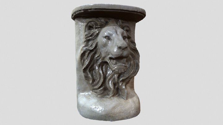 Lion Pedestal 3D Model