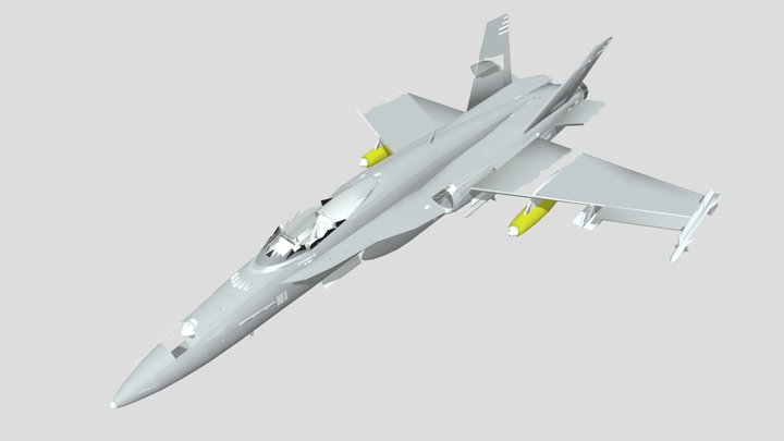 FA-18 Ejected 3D Model