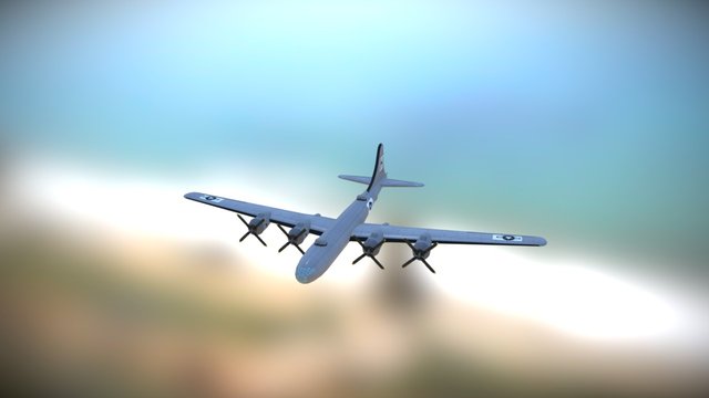 B-29 Bomber 3D Model