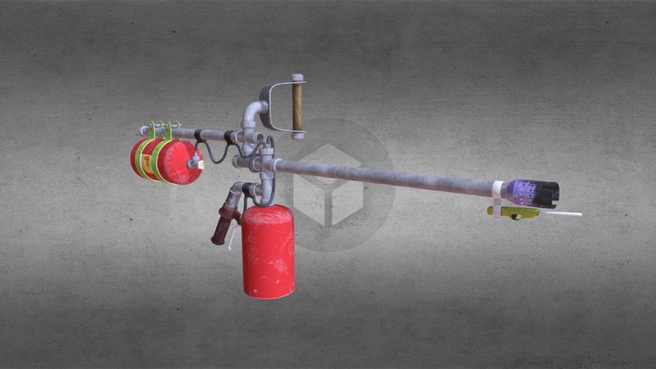 Flamethrower (Highpoly) 3D Model
