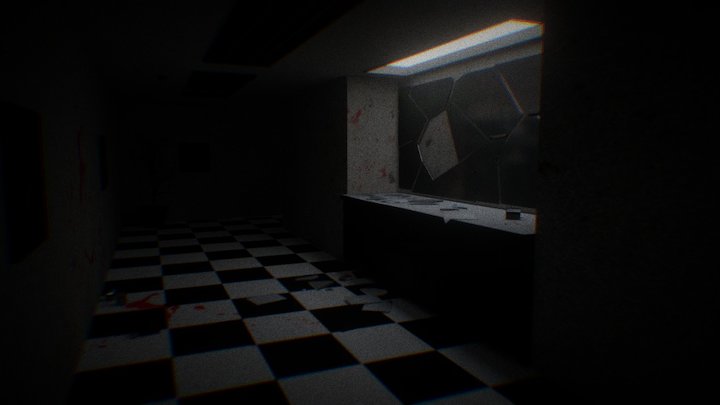 Spooky Hallway - Blender Cycles Bake 3D Model