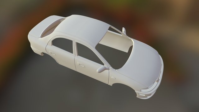 Mazda 323 For 3d Print 3D Model