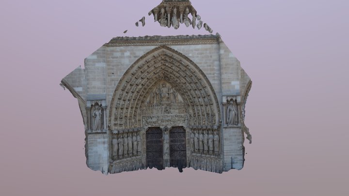 Notre Dame Door 09/2016 3D Model