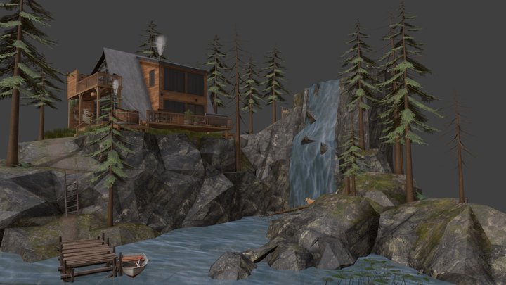 DAE Diorama - ECO HOUSE 3D Model