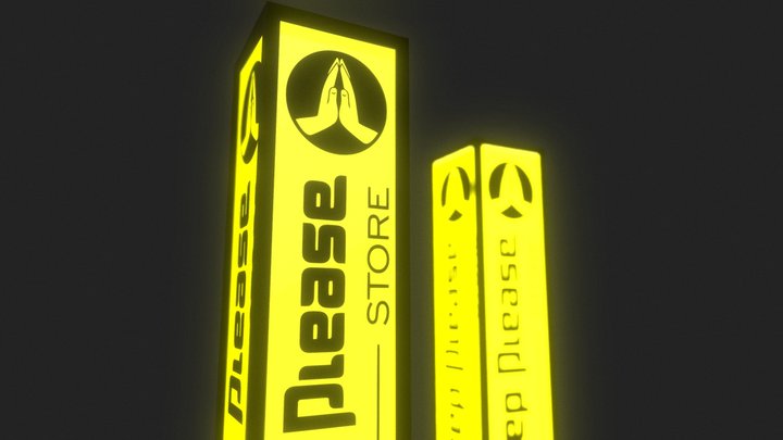 Deep Please Store - Toten Sign 3D Model
