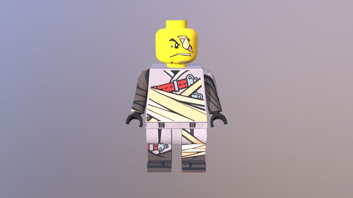 Lego Figurine Pirate 3D Model