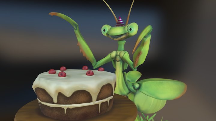 Birthday Mantis 3D Model