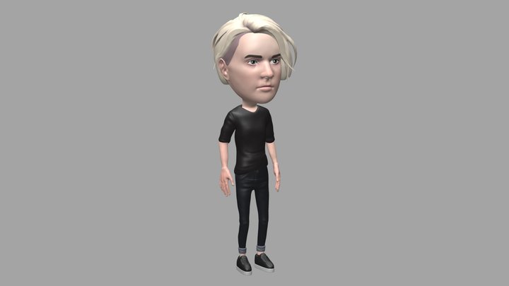 Bobblehead portrait 3D Model