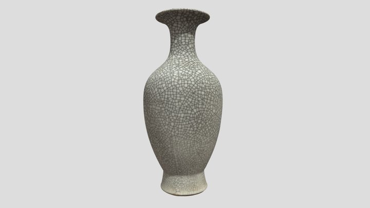 Chinese Porcelain Baluster Vase 3D Model