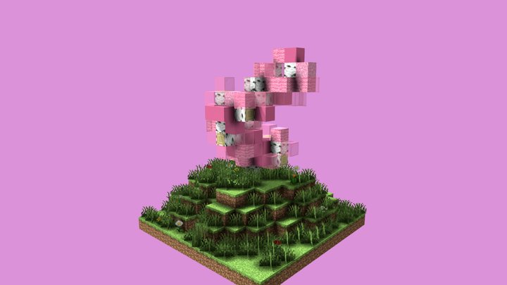 pink birch 3D Model