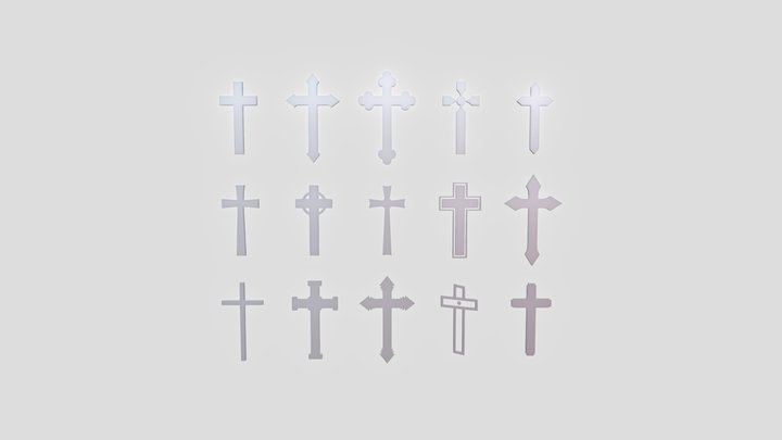 Collection Of Crosses 3D Model