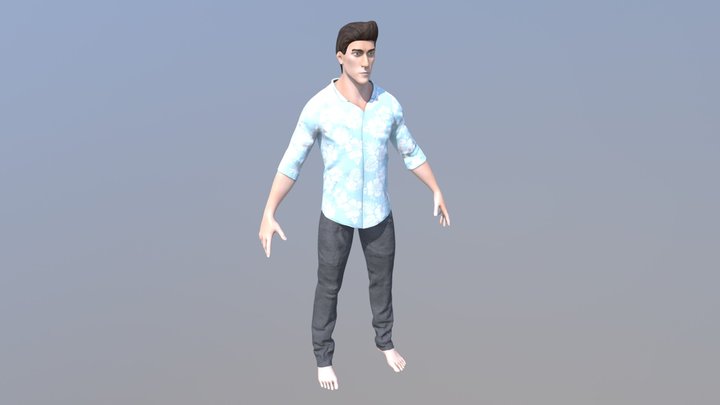 LUIS: The Stressed Businessman on Vacation 3D Model