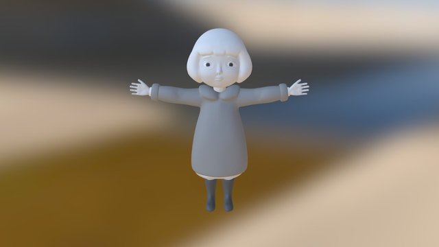 Sasha (colored) 3D Model