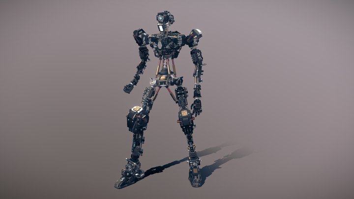 Humanoid Robot Frame 3D Model