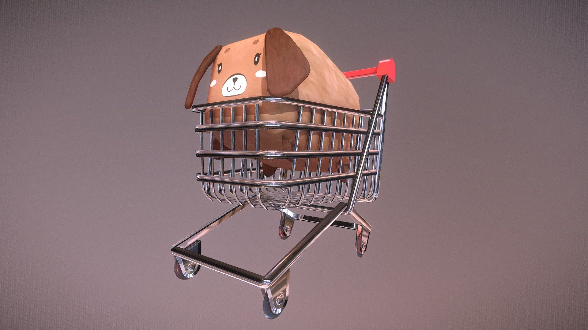 Dog in a caddy - Tiny Creature Challenge