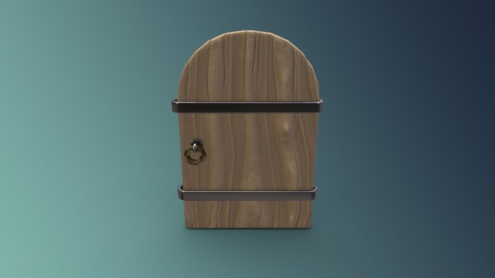 Medieval door V2 3D Model